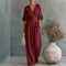 Women's Wide-Leg Jumpsuit V-Neck High-Waist Summer Wedding Guest Outfit - Victrafia