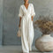 Women's Wide-Leg Jumpsuit V-Neck High-Waist Summer Wedding Guest Outfit - Victrafia