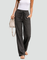 Women's Wide Leg Linen Pants Drawstring Waist Casual Summer Flowy Trousers - Victrafia