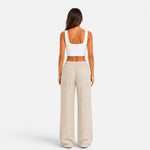 Women's Wide Leg Pants Elastic Waist Drawstring Flowy Casual Summer Beach - Victrafia
