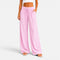 Women's Wide Leg Pants Elastic Waist Drawstring Flowy Casual Summer Beach - Victrafia